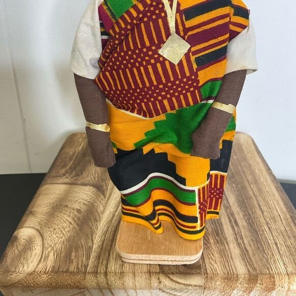 Vintage Handmade Cloth African Man Congo Ethnic With Clothing 8.5" Tall - Picture 3 of 8
